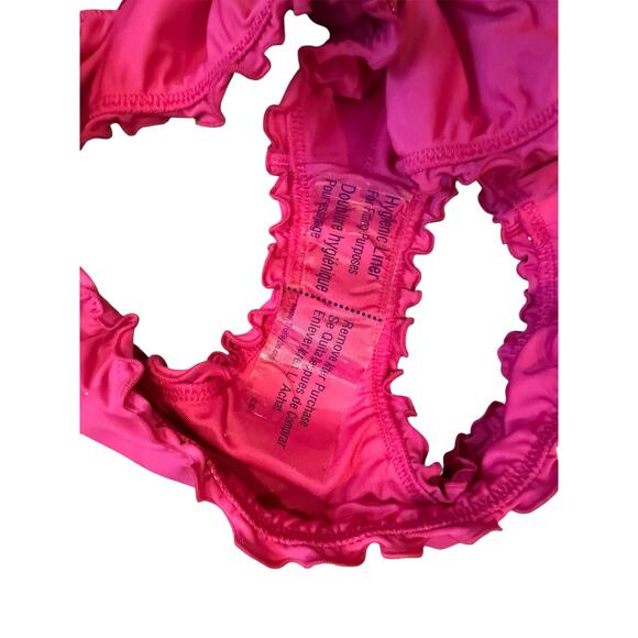 NWT $85 Victorias Secret Sz M 36D Berry Blush Lettuce Trim Cheeky Ruched Bikini - Picture 9 of 9